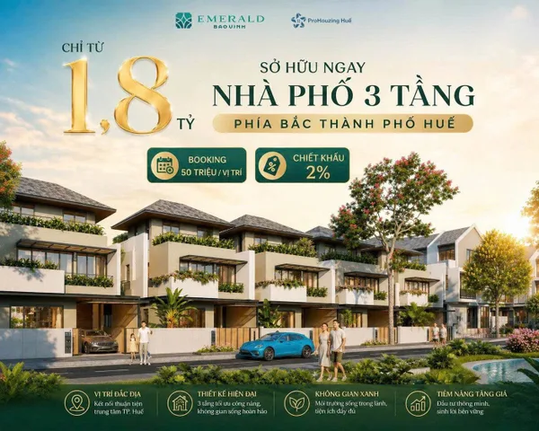 🔥 CHỈ TỪ 1,8 TỶ – SỞ HỮU NHÀ PHỐ 3 TẦNG TẠI BỜ BẮC HUẾ 🏡
