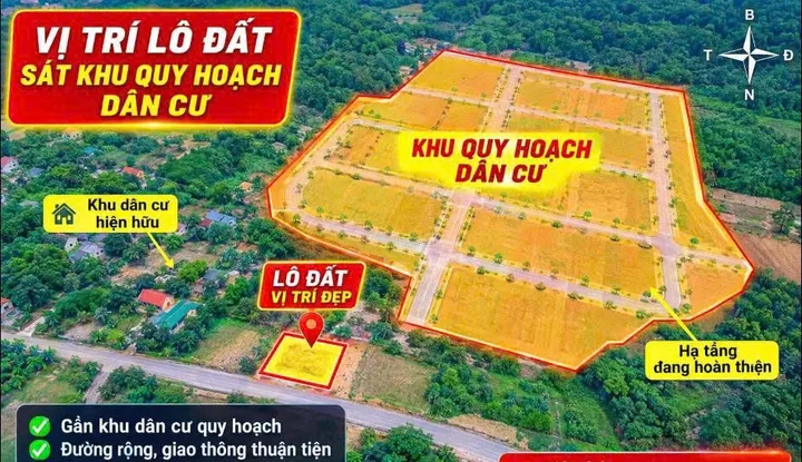 Bán Đất 100m2 có sẵn 100 m2 thổ cư giá 1.6 tỷ tại Xã Bình Phú Huyện Thạch Thất Hà Nội
