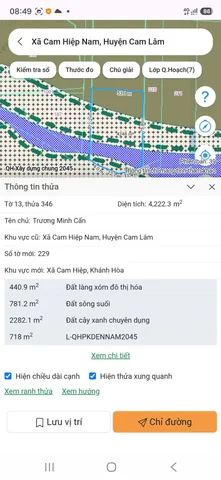 Bán Đất 4222.3m2 giá 320 triệu/sào tại Xã Cam Hiệp Nam Huyện Cam Lâm Khánh Hòa