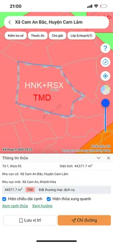 Bán Đất 44572m2 giá 3.56 tỷ tại Xã Cam An Bắc Huyện Cam Lâm Khánh Hòa