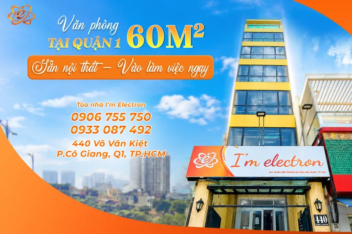 Cho thuê văn phòng trung tâm quận 1 - 60m2 - Chỉ 16 Triệu