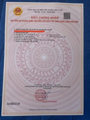BÁN LÔ GÓC ĐƯỜNG ĐẦU CẦU Ở DIÊN AN , DIÊN KHÁNH . DT 62,2 m2 , FULL THỔ - GẦN KĐT PHÚ ÂN NAM . GIÁ 1 TỶ 550 TRIỆU