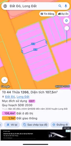 Bán Đất 107m2 có sẵn 107 m2 thổ cư giá 1.2 tỷ tại Thị trấn Đất Đỏ Huyện Đất Đỏ Bà Rịa - Vũng Tàu