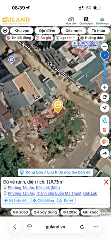 Bán Đất 128m2 có sẵn 128 m2 thổ cư giá 7.9 tỷ tại Phường Tân An Thành phố Buôn Ma Thuột Đắk Lắk
