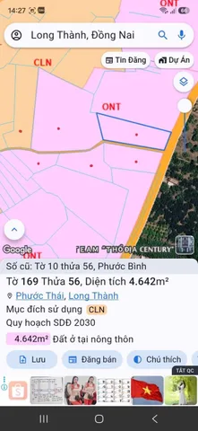 Bán Đất 32279m2 có sẵn 300 m2 thổ cư giá 74 tỷ tại Xã Phước Bình Huyện Long Thành Đồng Nai