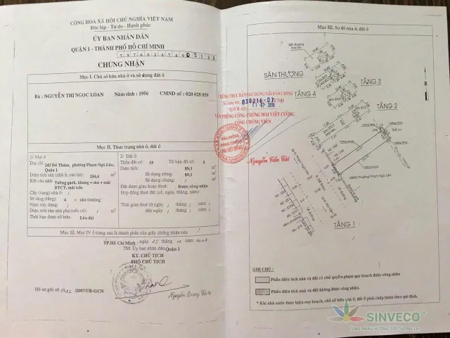 Bán Nhà Mặt Tiền 242 Đề Thám ,Phường Phạm Ngũ Lão ,Quận 1