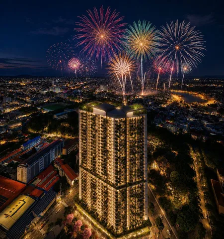 Căn hộ Ecopalace BMT - ECO 3015, căn góc 3 PN tầng cao, 85,3m2, 2 ban công, 2 view