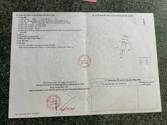 Bán lô Đất khu Richome1 chánh phú hòa . Bến cát .BD
