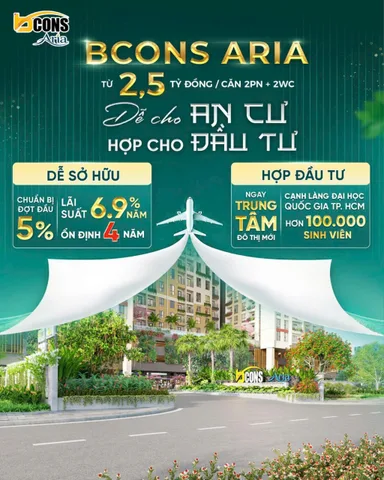 Bán Căn hộ chung cư 52m2 giá 2.4 tỷ tại Đường Thống Nhất Phường Đông Hòa Thành phố Dĩ An Bình Dương
