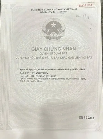 Bán Nhà Mặt Tiền 308 Nguyễn Văn Đậu, Phường Bình Lợi Trung