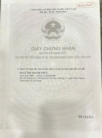 Bán Nhà Mặt Tiền 308 Nguyễn Văn Đậu, Phường Bình Lợi Trung