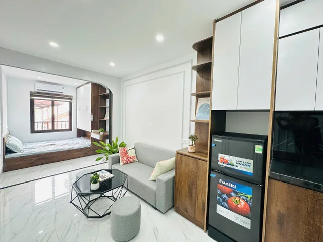 Cho thuê căn 1Pn 1Pk Full đủ đồ đẹp tại ngõ 97 Khương Trung, Ngã Tư Sở
