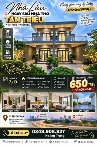 NHÀ LẦU NGAY SAU NHÀ THỜ TÂN TRIỀU