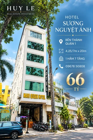 Hotel 91 Sương Nguyệt Anh, Quận 1- [4,25/7m x 20m - 1 hầm 7 tầng]