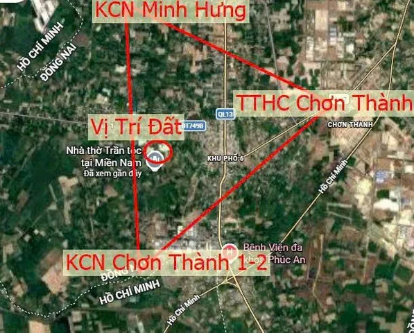 Bán gấp Đất nhà vườn cấp 4 diện tích  600m² (10m x 60m), Sát KCN Mih Hưng Chơn Thành TP.Đồng Nai.