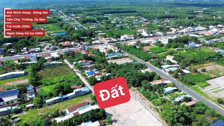 Bán Đất 450m2, TC 120 m giá 685 triệu ,KCN Becamex Chơn Thành, Bình Phước
