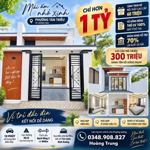 🔥 MÁI ẤM NHỎ XINH – TÂN TRIỀU | CHỈ HƠN 1 TỶ 🔥