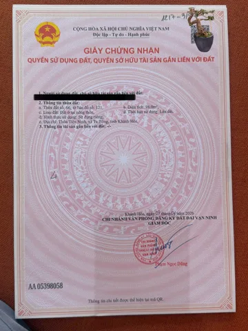 🔥 BÁN ĐẤT THỔ CƯ THÔN TIÊN NINH 98m2 – TƯ BÔNG, KHÁNH HÒA | GIÁ CHỈ 16TR/M² 🔥