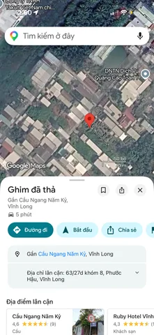 Bán Đất 178.5m2 có sẵn 120 m2 thổ cư giá 1.49 tỷ tại Phường 3 Thành phố Vĩnh Long Vĩnh Long