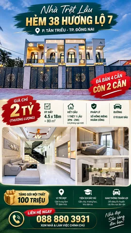 ĐÃ BÁN 4 CĂN CÒN 2 CĂN HẺM 38 ĐƯỜNG HƯƠNG LỘ 7 - PHƯỜNG TÂN TRIỀU - TP.ĐỒNG NAI