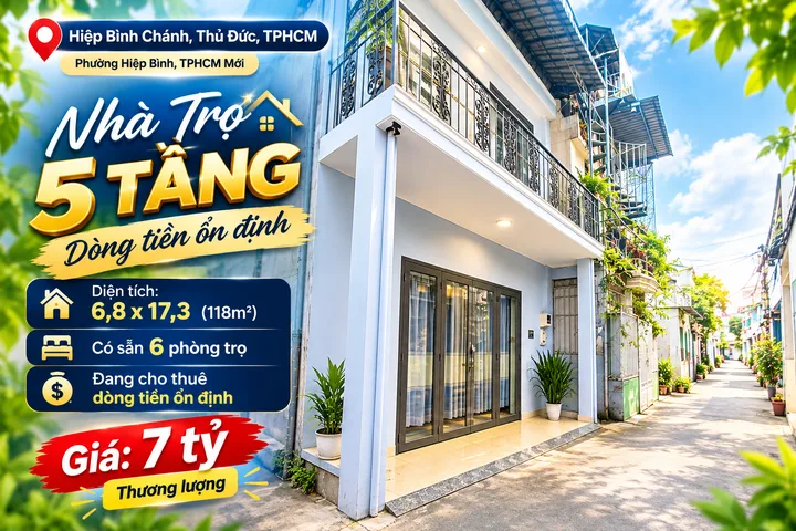Bán nhà trọ tại phường Hiệp Bình Chánh, Thủ Đức, TPHCM