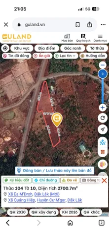 Bán Đất 2492.2m2 giá 950 triệu tại Xã Quảng Hiệp Huyện Cư M'gar Đắk Lắk