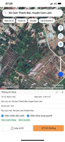 Bán Đất 114.8m2 có sẵn 114.8 m2 thổ cư giá 750 triệu tại Xã Cam Thành Bắc Huyện Cam Lâm Khánh Hòa