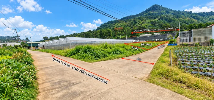 Bán Đất 804m² Hiệp Thạnh – Giữa Quốc Lộ 20 Và Cao Tốc Liên Khương, Mặt Tiền 46m – Giá 3,5 Tỷ