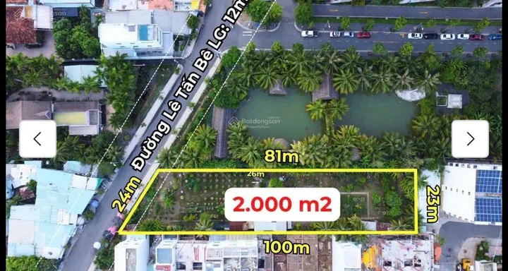Bán Đất 1950m2 có sẵn 550 m2 thổ cư giá 190 tỷ tại Đường Lê Tấn Bê Phường  An Lạc Quận Bình Tân TP. Hồ Chí Minh