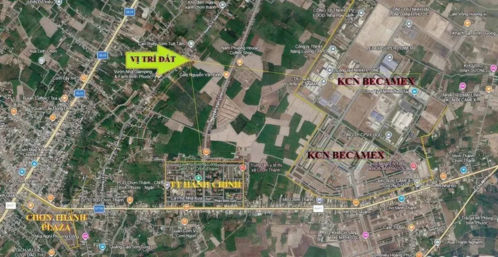 BÁN ĐẤT NỀN CHƠN THÀNH 225M² – 500M², TRẢ TRƯỚC TỪ 180 TRIỆU