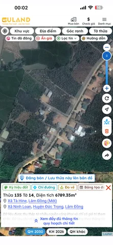 Bán Đất 5500m2 có sẵn 200 m2 thổ cư giá 2.5 tỷ tại Xã Tà Hine Huyện Đức Trọng Lâm Đồng