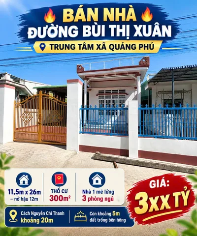 Bán Nhà riêng 350m2 có sẵn 300 m2 thổ cư giá 3.45 tỷ tại Thị trấn Quảng Phú Huyện Cư M'gar Đắk Lắk