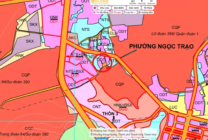 Chính chủ bán 230m² đất phố Ngô Sỹ Liên, phường Quang Trung, Thanh Hóa – sổ sẵn