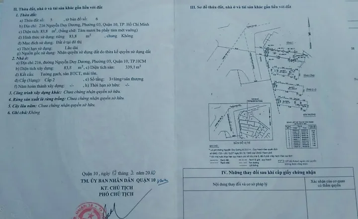 Bán Nhà Mặt Tiền 216 Nguyễn Duy Dương, P3, Q10