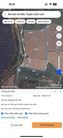 Bán Đất 14225.7m2 giá 2.85 tỷ tại Xã Cam An Bắc Huyện Cam Lâm Khánh Hòa