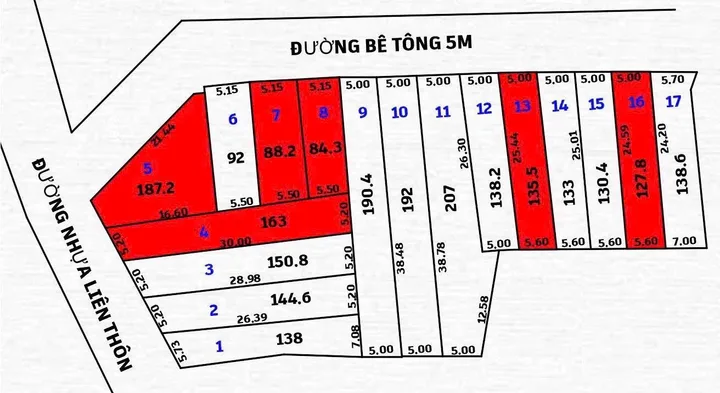 Đất phân lô suối hiệp diên khánh giá 4.5 triệu-7 triệu/m2