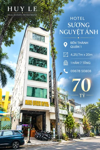 mặt tiền 91 Sương Nguyệt Anh, Quận 1- [4,25/7m x 20m - 1 hầm 7 tầng] - 70tỷ