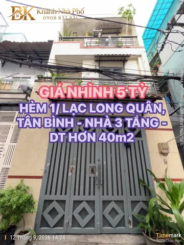 Bán Nhà riêng 40m2 có sẵn 40 m2 thổ cư giá 5.9 tỷ tại đường Lạc Long Quân Phường 10 Quận Tân Bình TP. Hồ Chí Minh