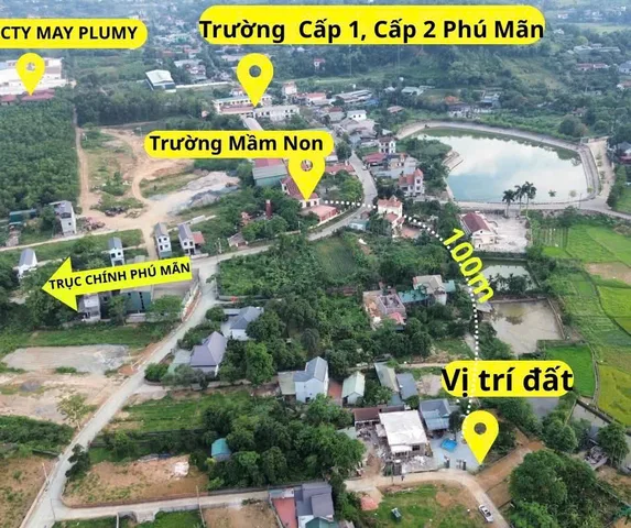 CHỈ HƠN 20 TRIỆU/M² – ĐẤT PHÚ MÃN, VỊ TRÍ ĐẸP, TIỆN ÍCH SÁT BÊN!