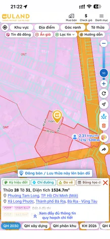 Bán Đất 5200m2 giá 15 tỷ tại Xã Hoà Long Thành phố Bà Rịa Bà Rịa - Vũng Tàu