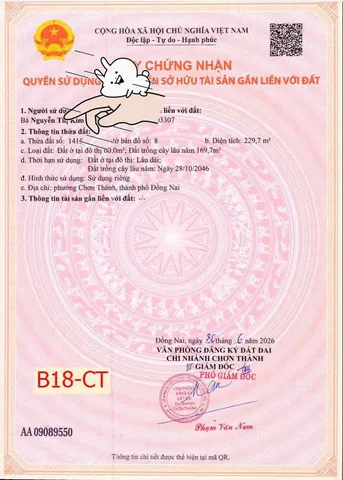 Bán Đất 230m2 có sẵn 60 m2 thổ cư giá 685 triệu tại - Chọn - Phường Chơn Thành Đồng Nai