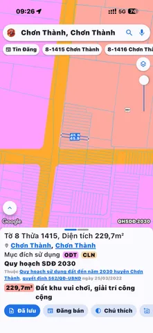 Bán Đất 230m2 có sẵn 60 m2 thổ cư giá 685 triệu tại - Chọn - Phường Chơn Thành Đồng Nai