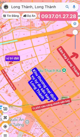 Bán gấp 1 lô 5x22=110m2 dự án gần khu thương mại dịch vụ tự do sân bay Long Thành
