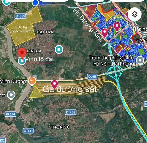 Bán Đất 141m2 thổ cư giá 3.9 tỷ tại mặt đường 361, Đức Phong, Xã Kiến Minh Hải Phòng