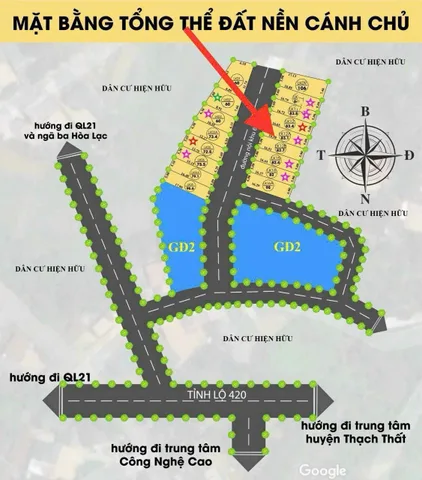 Bán Đất 65m2 có sẵn 65 m2 thổ cư giá 1 tỷ tại Xã Bình Yên Huyện Thạch Thất Hà Nội