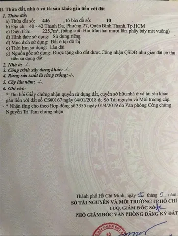 Bán Nhà Mặt Tiền 40-42 Thanh Đa, phường 27, Bình Thạnh