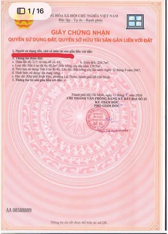 Bán Đất 236m2 có sẵn 98 m2 thổ cư giá 7 tỷ tại Phường Bình Nhâm Thị xã Thuận An Bình Dương