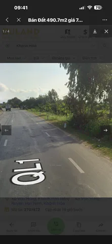 Bán Đất 490.7m2 giá 7.36 tỷ tại Xã Vạn Hưng Huyện Vạn Ninh Khánh Hòa