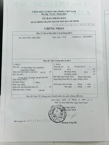 Bán Nhà Mặt Tiền 25 Phan Đăng Lưu, Phường 3, Bình Thạnh