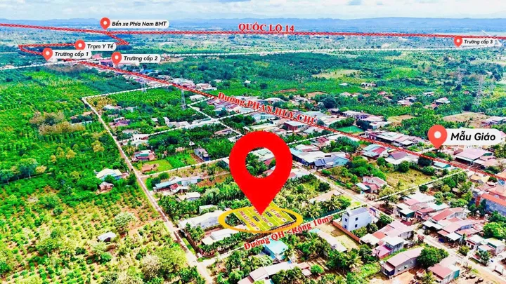 Bán Đất 85m2 có sẵn 60 m2 thổ cư giá 499 triệu tại Đường Phan Huy Chú Xã Hòa Phú Thành phố Buôn Ma Thuột Đắk Lắk